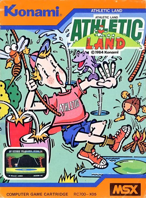 Atletic Land box art for MSX